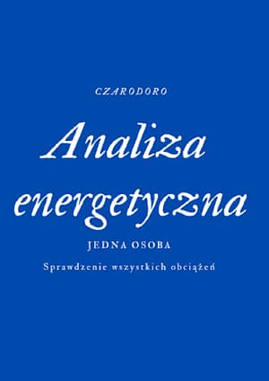 Analiza energetyczna dla jednej osoby - Kompleksowe Badanie Twojej Energii